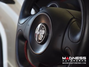 Alfa Romeo 4C Carbon Fiber Badge Cover Kit - Alfa Romeo Logo in White Alfa Romeo 4C Carbon Fiber Badge Cover Kit - Alfa Romeo Logo in White